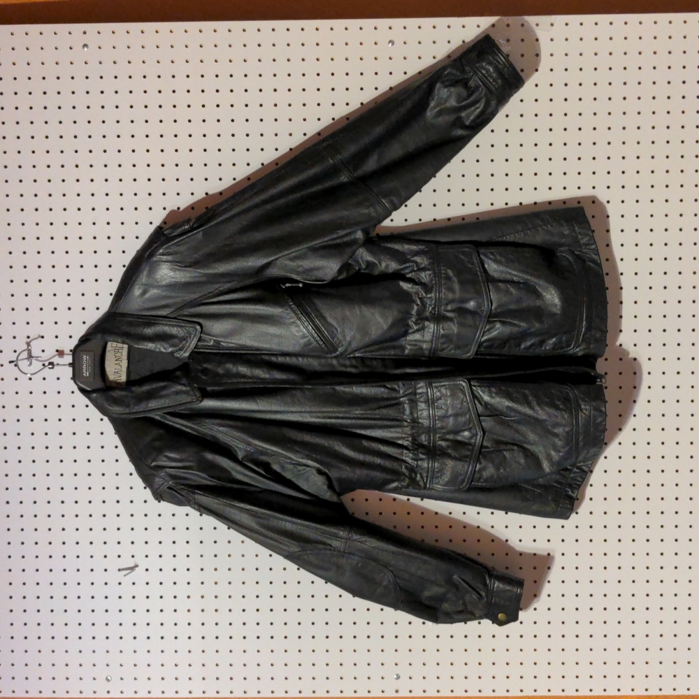 Avalanche men's leather jacket/parka  LG